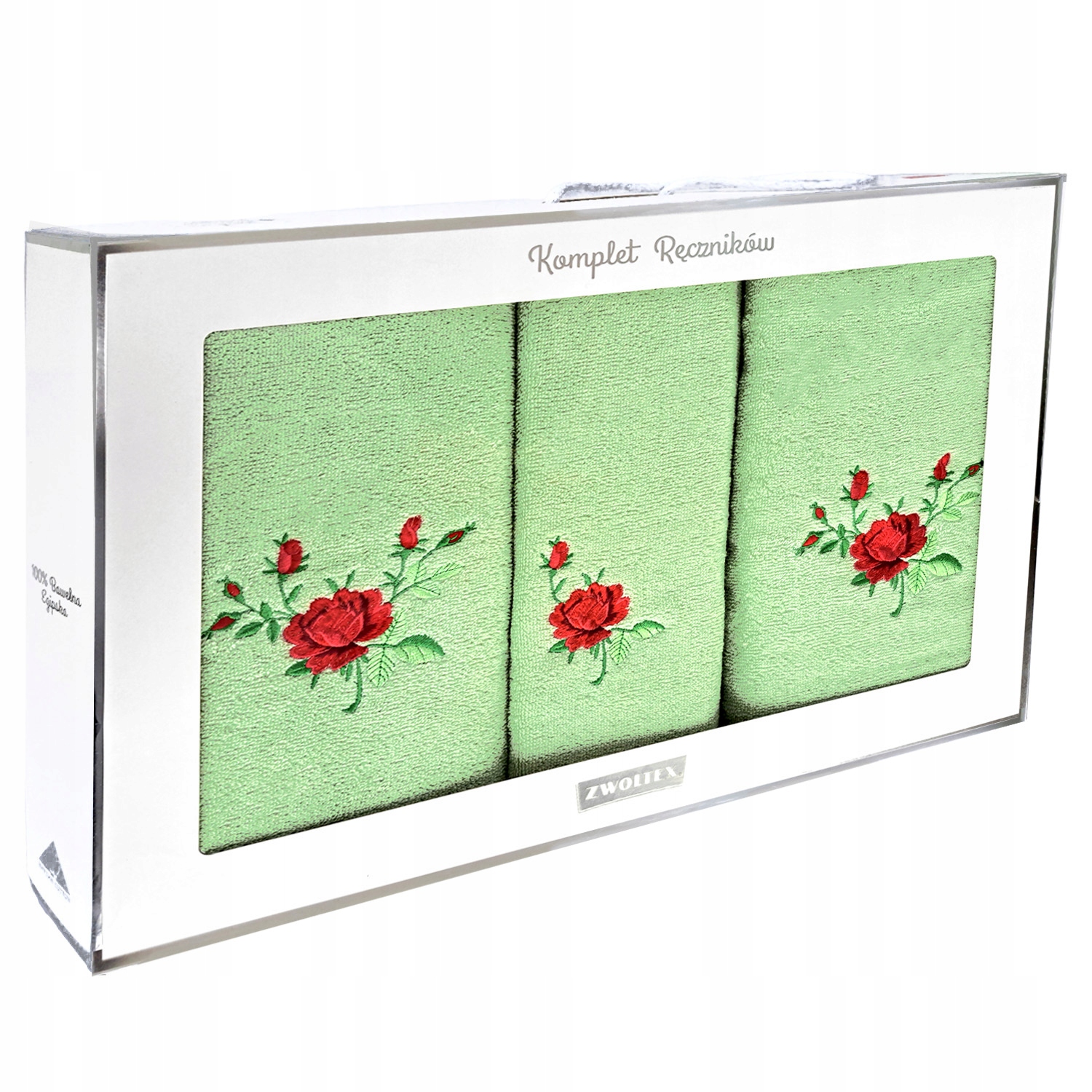 Polskie ręczniki Zwoltex komplet prezent upominki świąteczne Różapistacja EAN (GTIN) 5906378957470