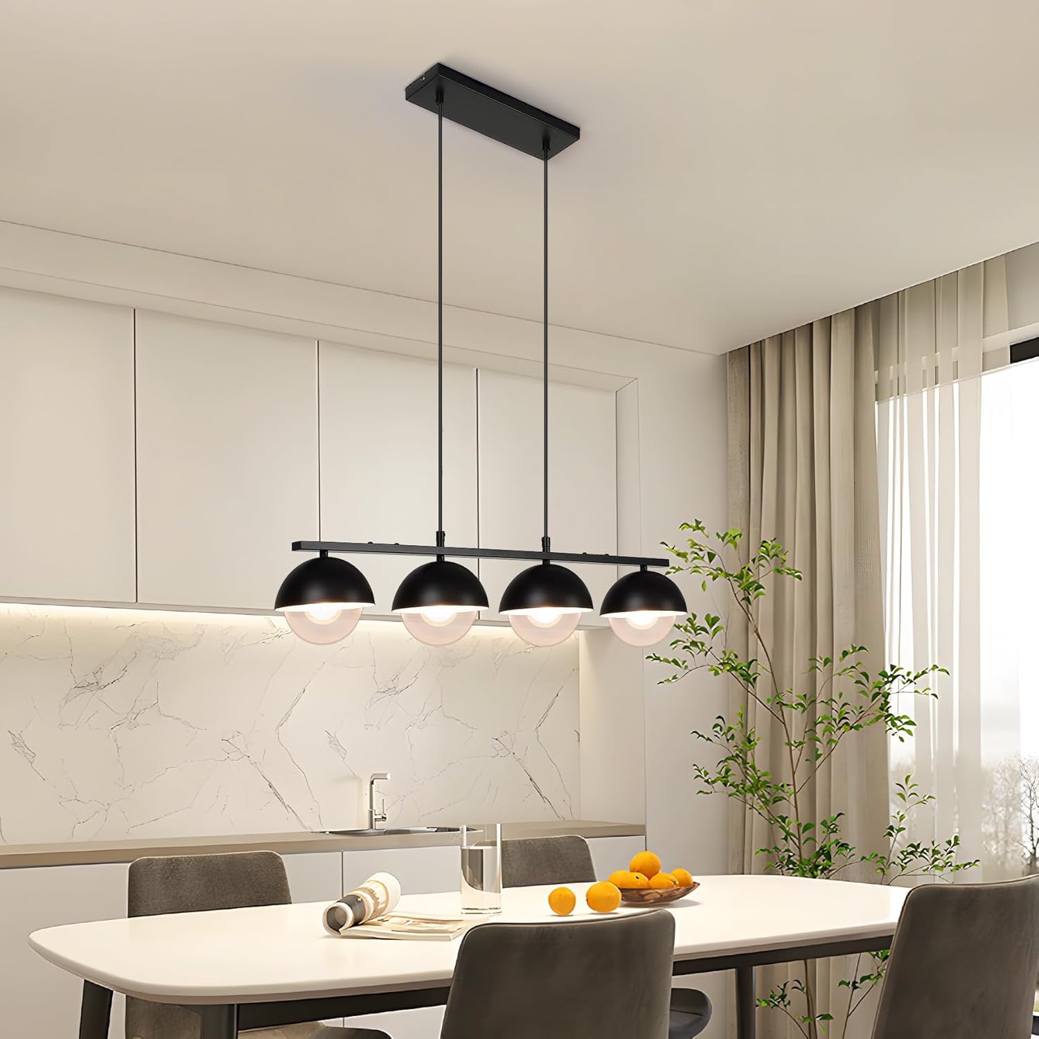 Závesná lampa do jedálne, industriálna, čierna