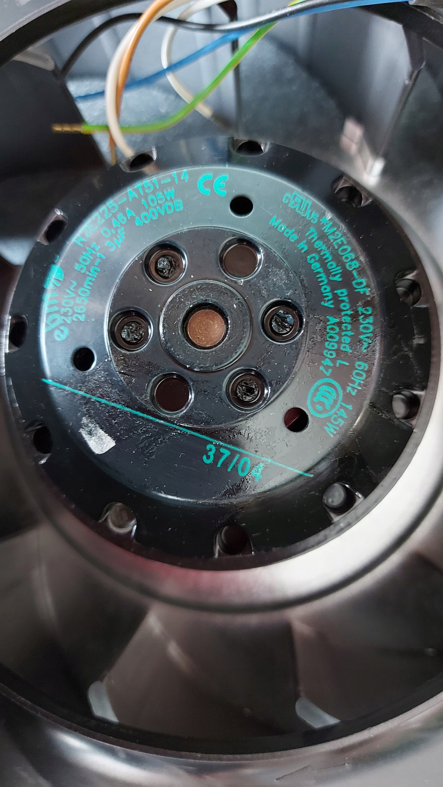 Ebmpapst R2E225-AT51-14 230VAC 105W 225MM invertorový chladiaci ventilátor