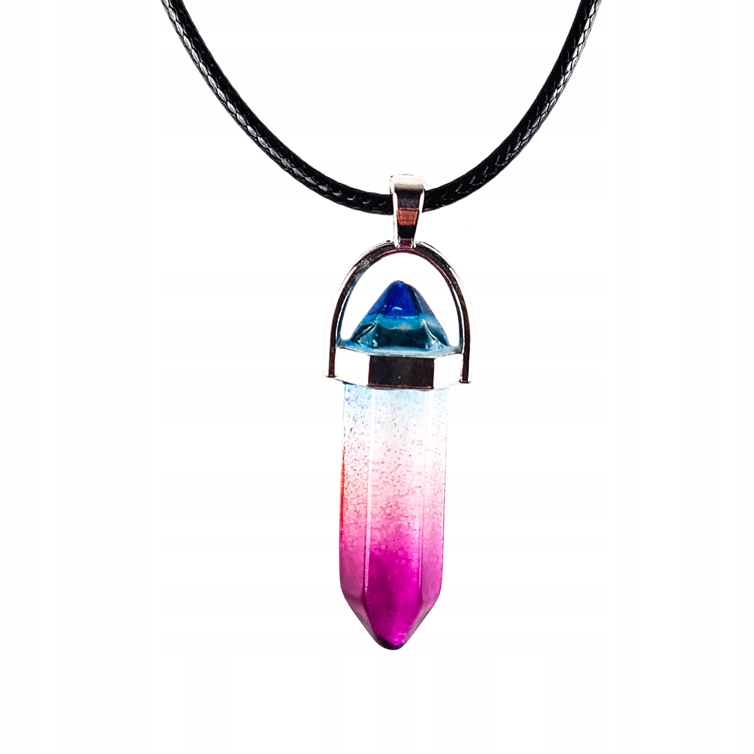 

Tęczowy Kamień Naszyjnik Kryształ