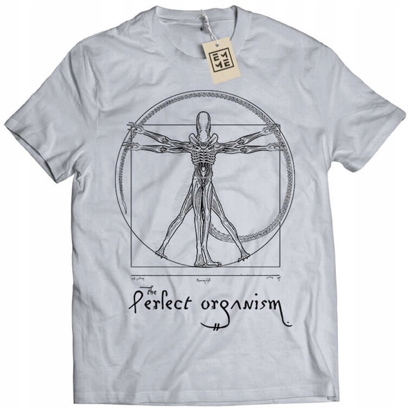 

Koszulka Alien Obcy Złoty podział szara S