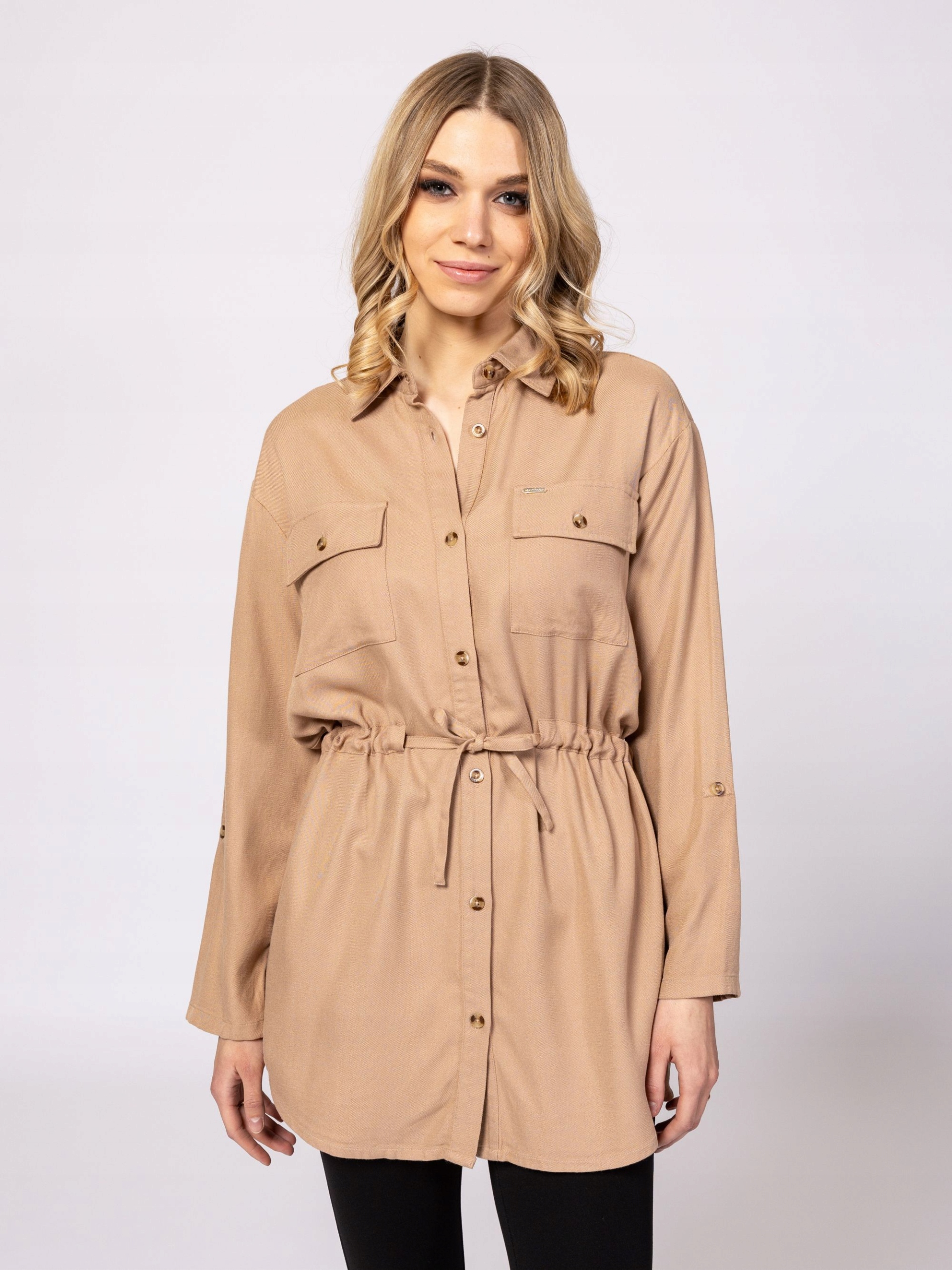 Heavy Tools Elegantní Dámská Košilová Halenka S Dlouhým Rukávem Rolda Béžová XL