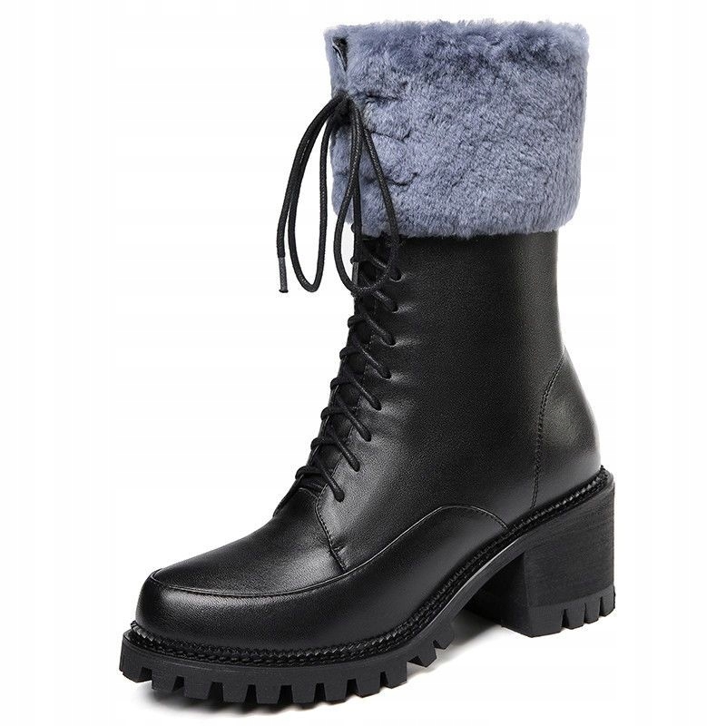 ŚNIEGOWCE DAMSKIE CIEPŁE KOZAKI WODOPORNE r.40