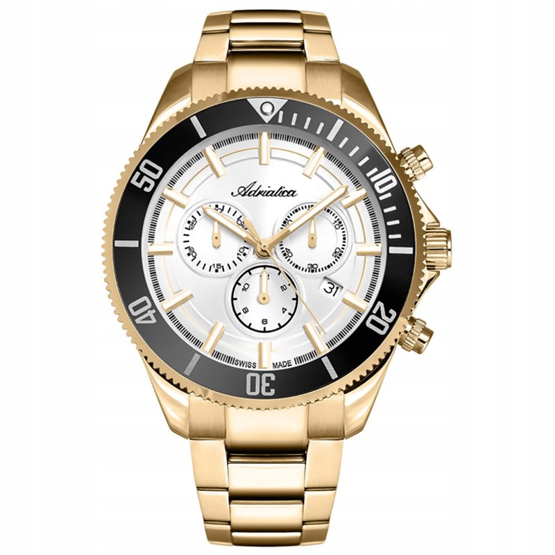 Pánské Hodinky Adriatica A1139.1113CHN, zlatý náramek