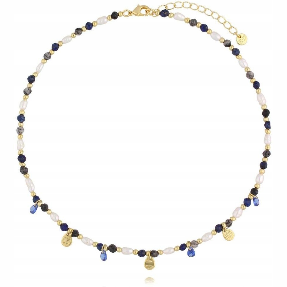 Náhrdelník By Dziubeka vícebarevný křemen 45 cm