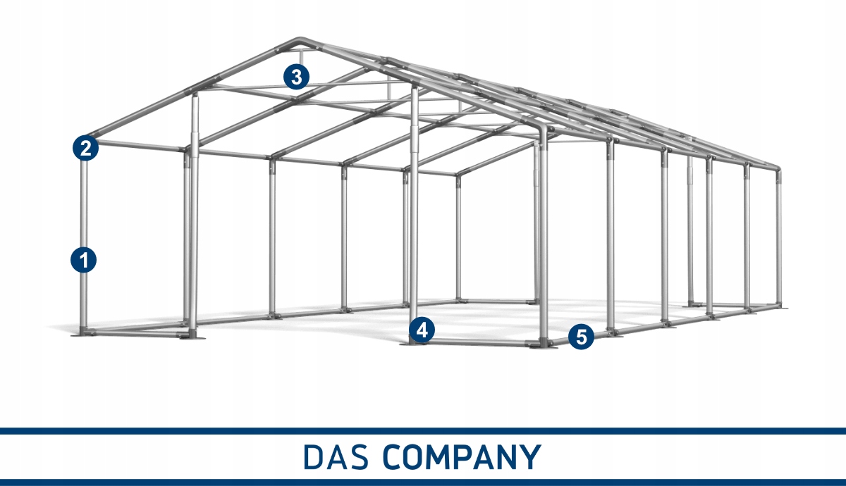Namiot MAGNUS 8x10 magazynowy RÓŻNE KOLORY Wysokość 3.46 m