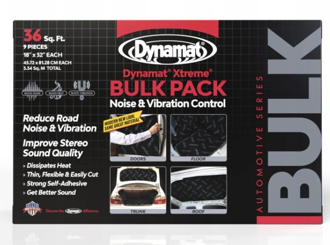 Odhlučňovací podložky Dynamat Xtreme Bulk Pack 9 kusů
