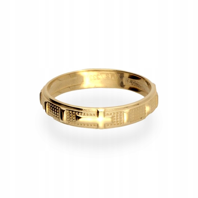 ZŁOTA OBRĄCZKA PIERŚCIEŃ RÓŻANIEC NA PALEC 8K Marka Inna marka