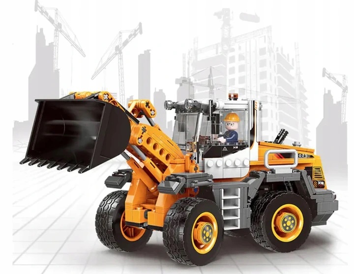 KLOCKI TECHNICZNE MEGA ZESTAW KOPARKA 694el 03035 Materiał plastik