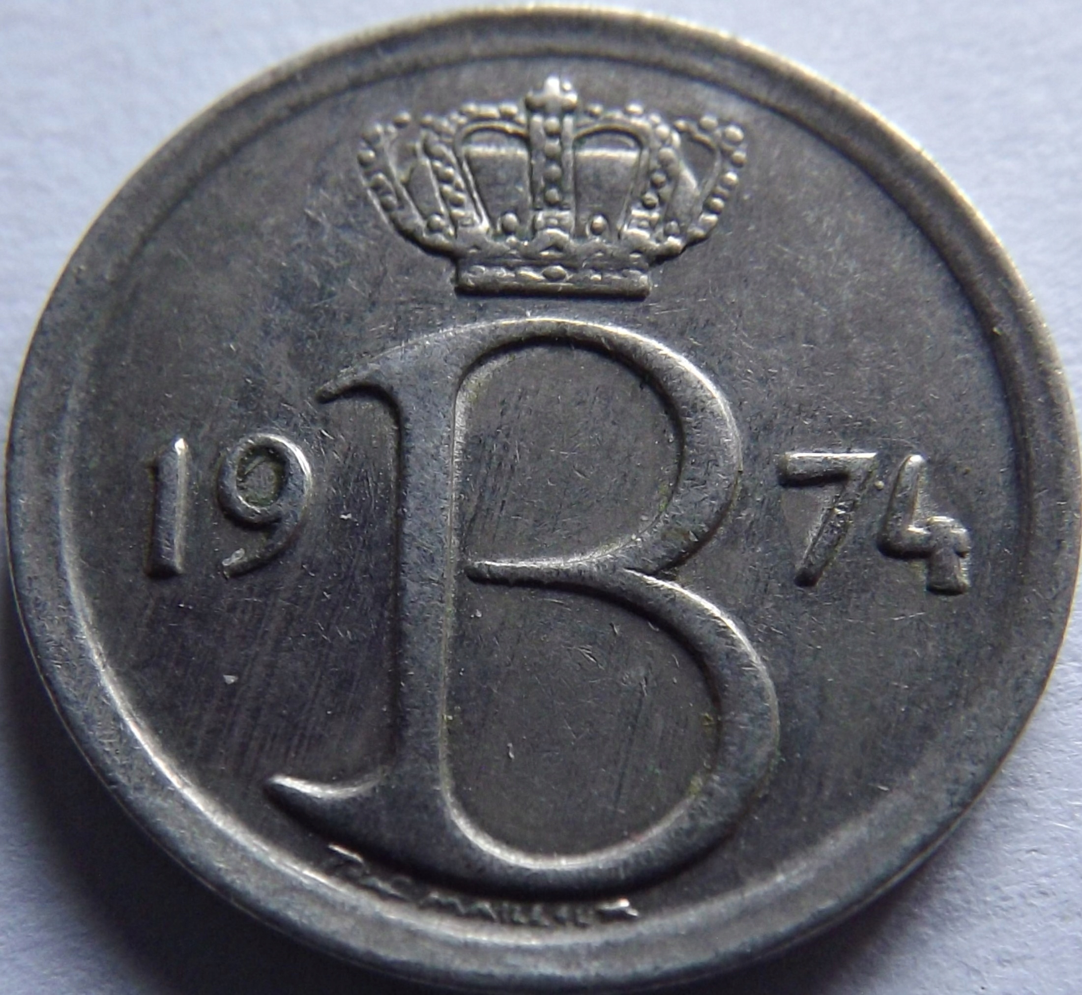 Belgia 25 centymów 1974 st. 2+