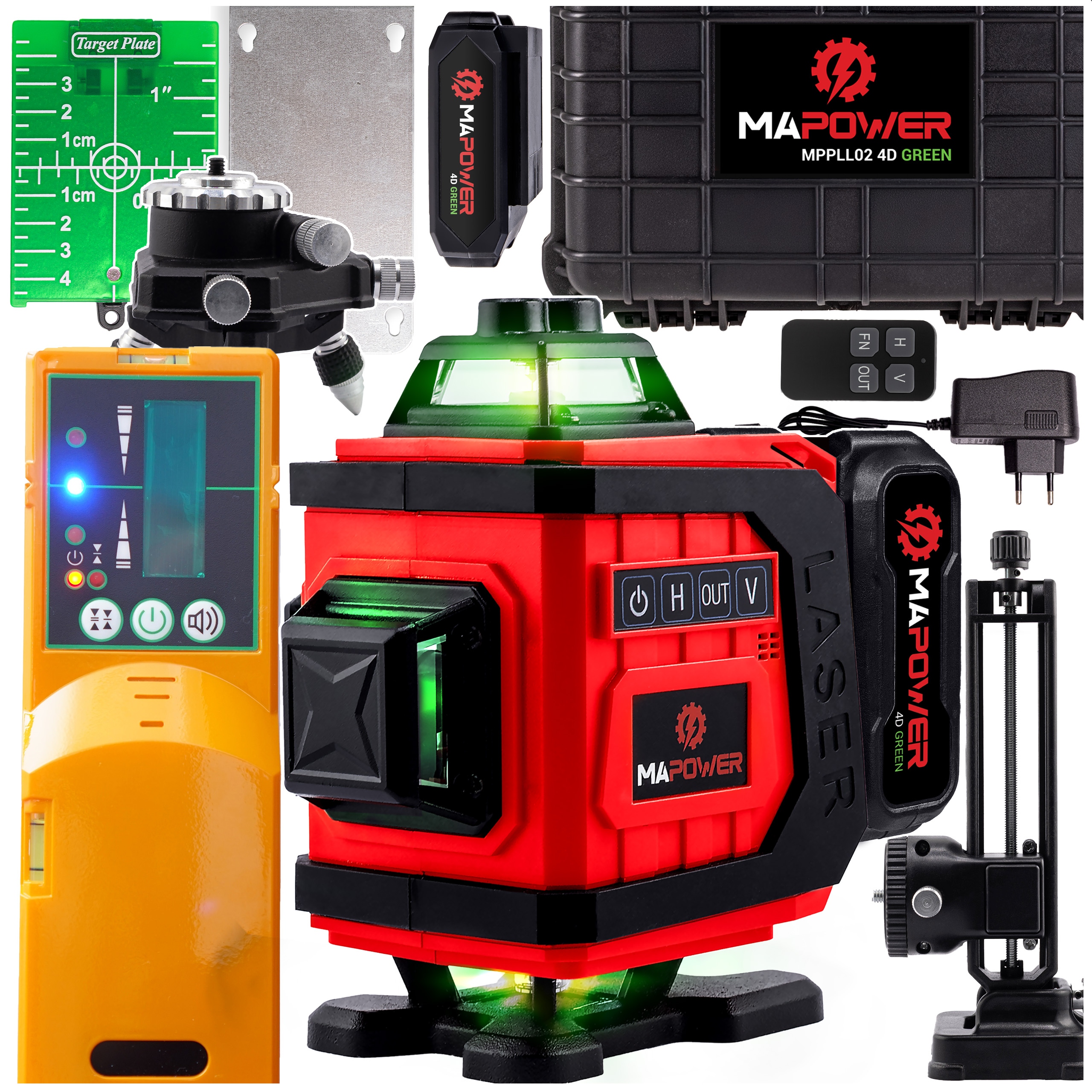 Laserová Vodováha, Křížový Laser 360, Elektronický Kompenzátor Detektor