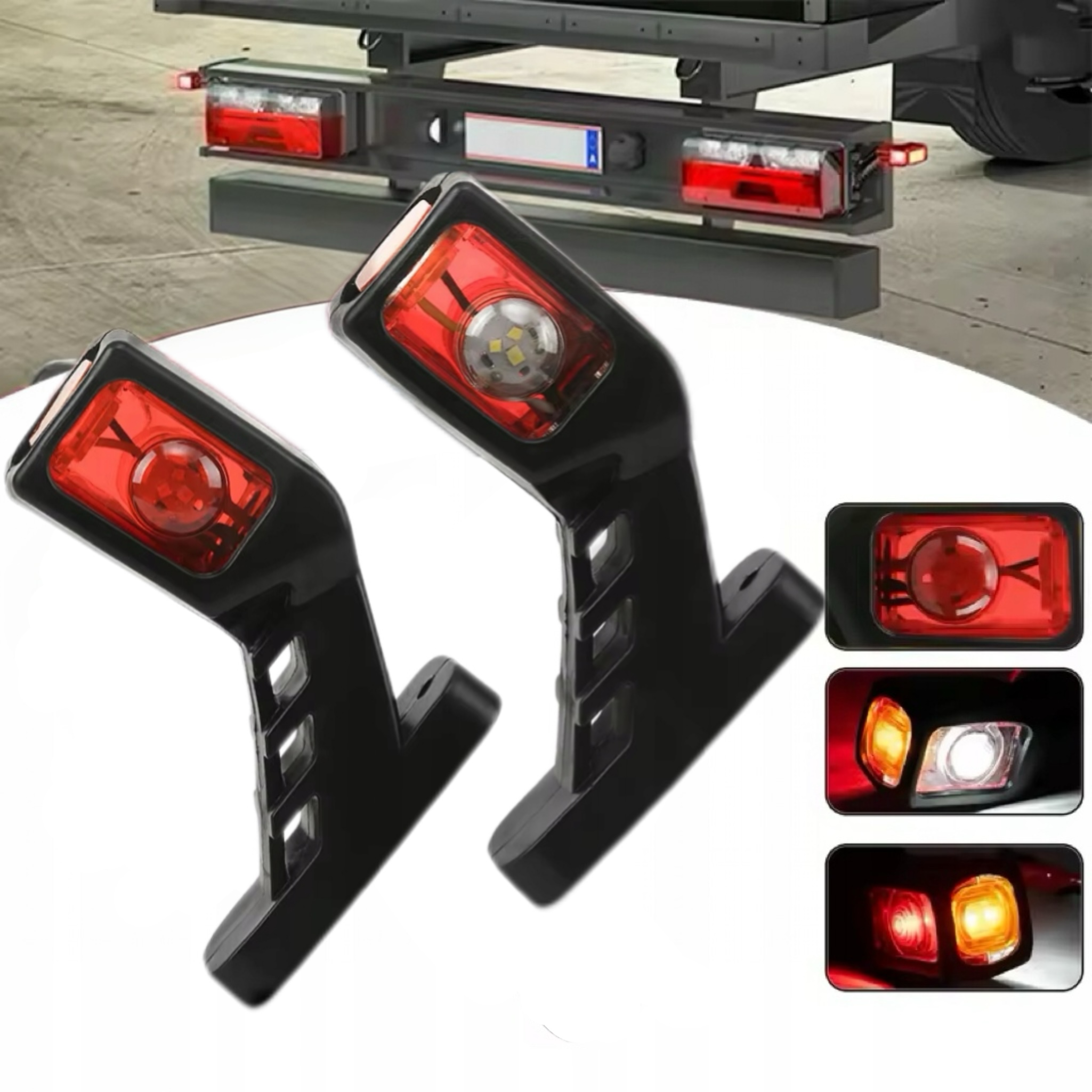 СВЕТОДИОДНЫЙ ГАБАРИТНЫЙ ФОНАРЬ СВЕТОДИОДНЫЕ ГАБАРИТНЫЕ ОГНИ ДЛЯ ПРИЦЕПОВ РОГА 3 ЭВАКУАТОРЫ 12-24V