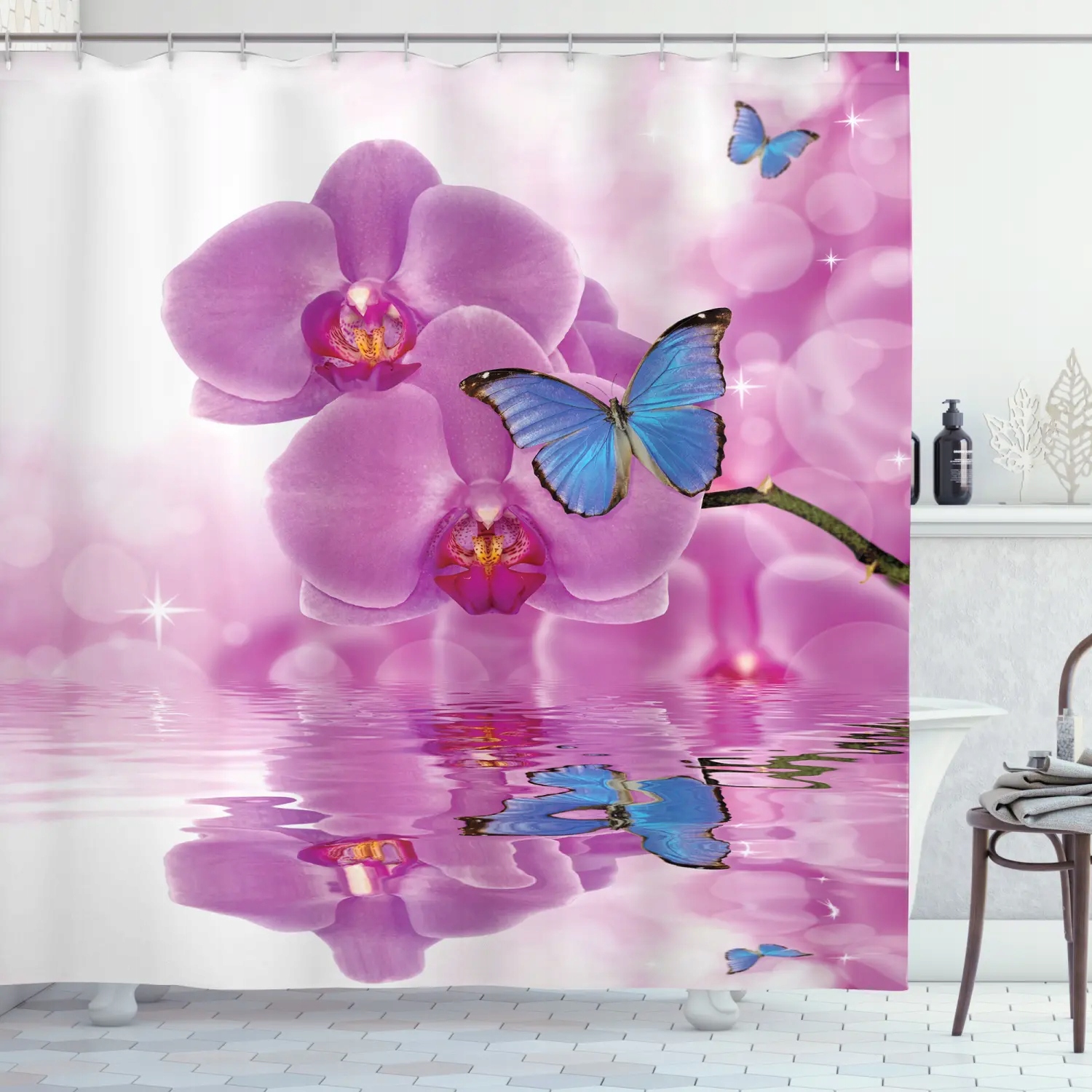 

Motyl Zasłona prysznicowa 175x220cm