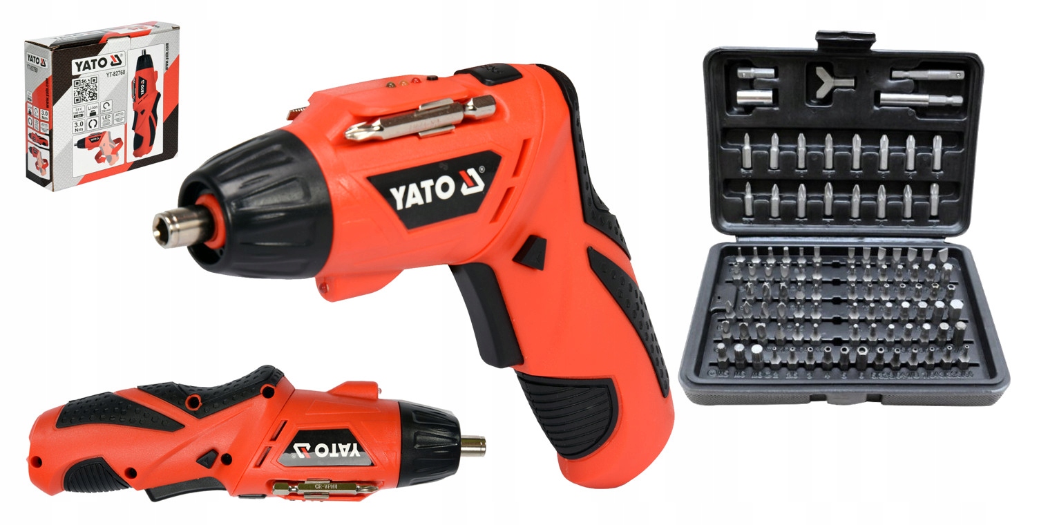 

Yato Wkrętarka Akumulatorowa Wkrętak 3,6V +100 bit