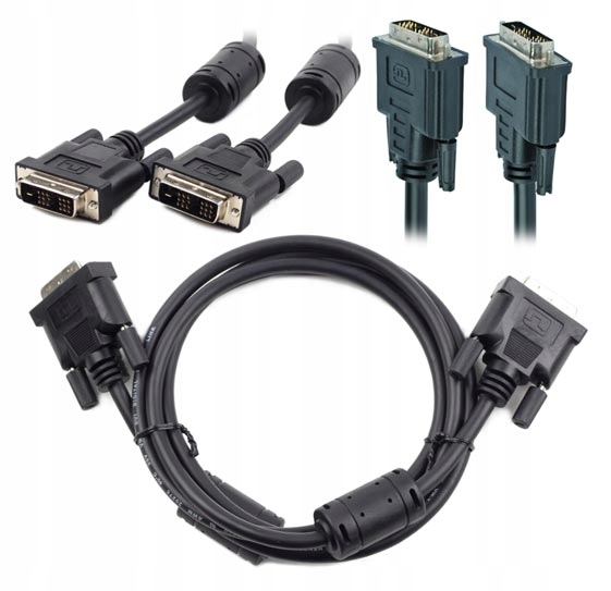 

Przewód kabel do monitora video DVI-D czarny 1,8 m
