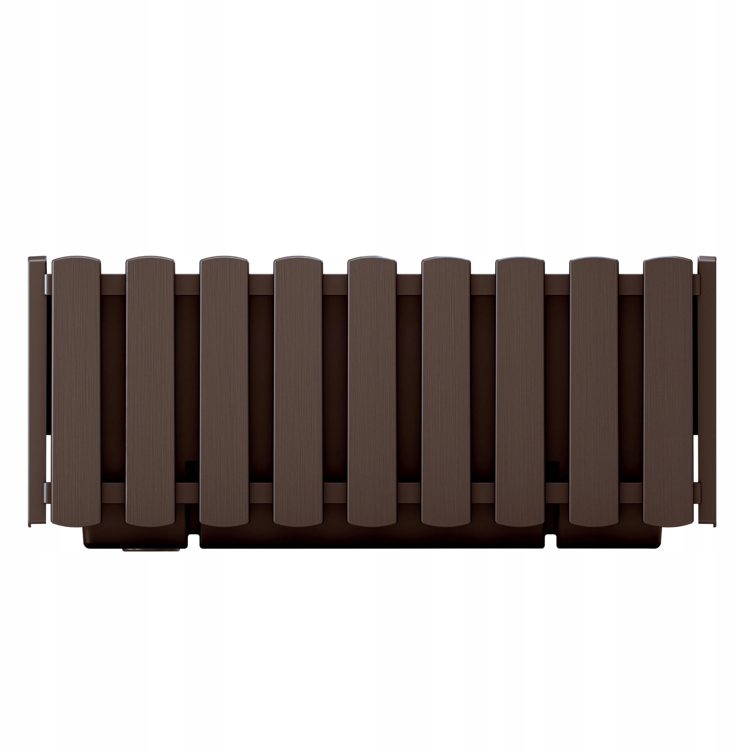 SKRZYNKA BALKONOWA DONICZKA DONICA OGRODOWA BRĄZ PŁOTEK 38cm x18cm x16,2cm