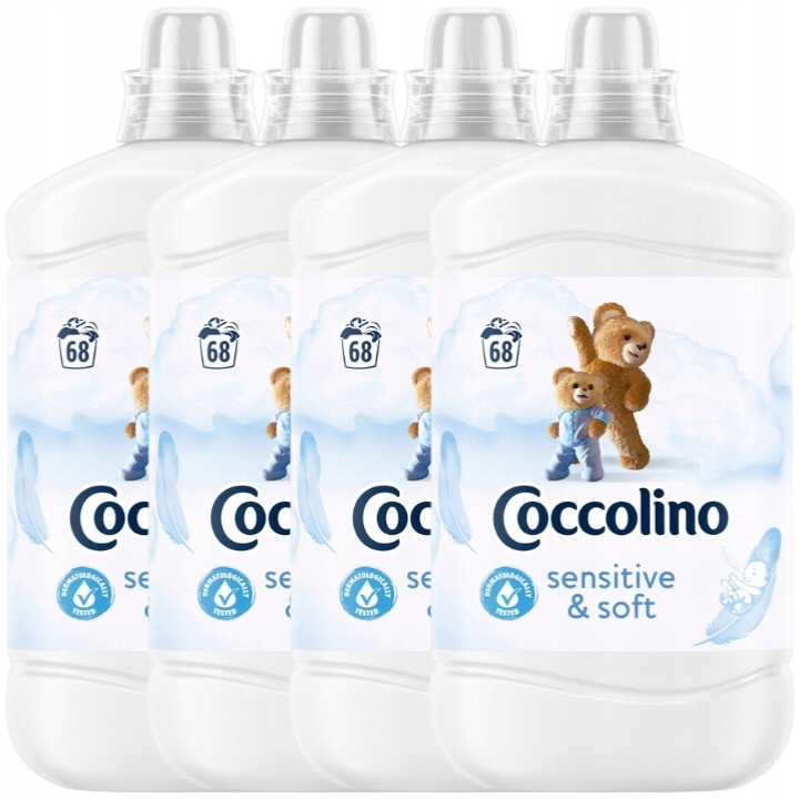 Levně Coccolino Sensitive tekutá aviváž 4x1,7L 272 praní