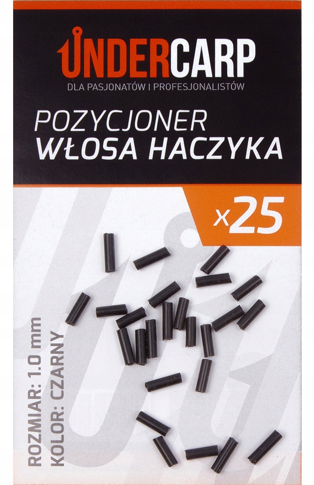 UnderCarp Pozycjoner włosa haczyka 1.0mm Czarny 25szt.