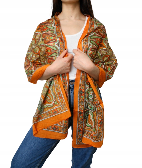 

Szal damski, wzorzysty, szalik wiosna/lato