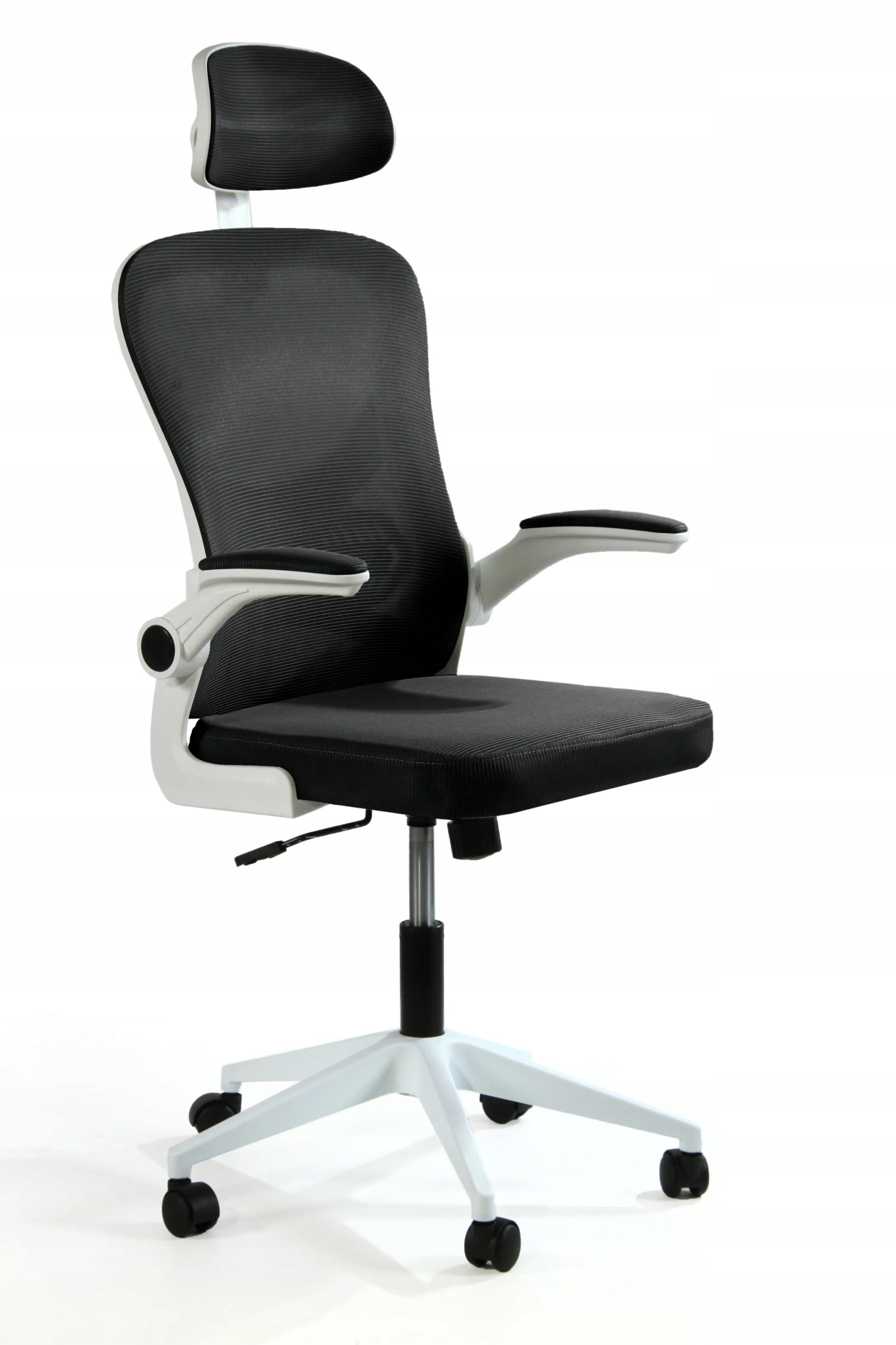 Ergonomická kancelárska stolička V1 na podporu bedrovej oblasti, čierna