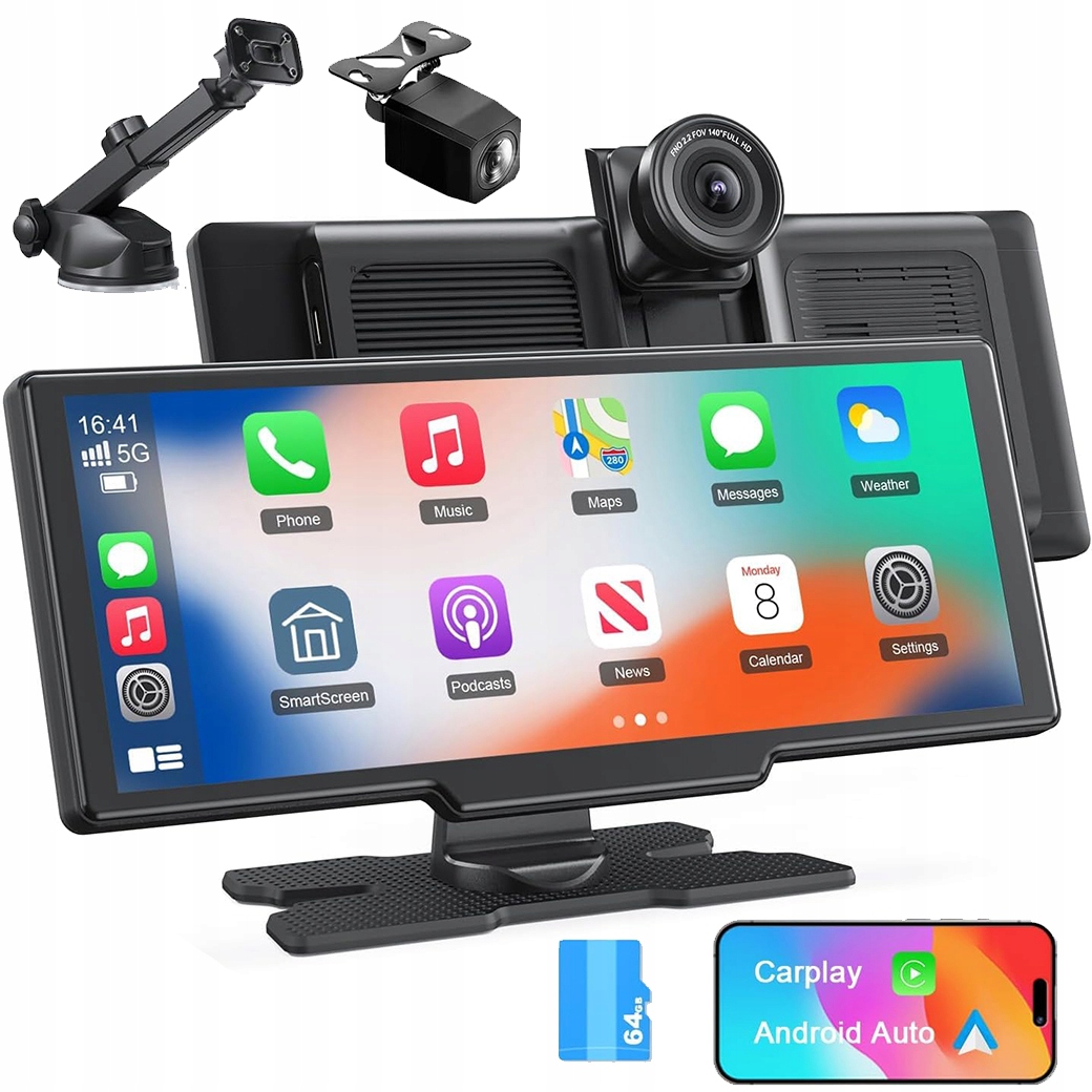 Autorádio 9.26" Carplay Android Auto 2 Kamery 4K 64GB