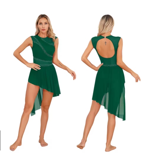 Sukienka Damska Do Tańca Do Baletu Body Strój Zielona M Tutu 2630