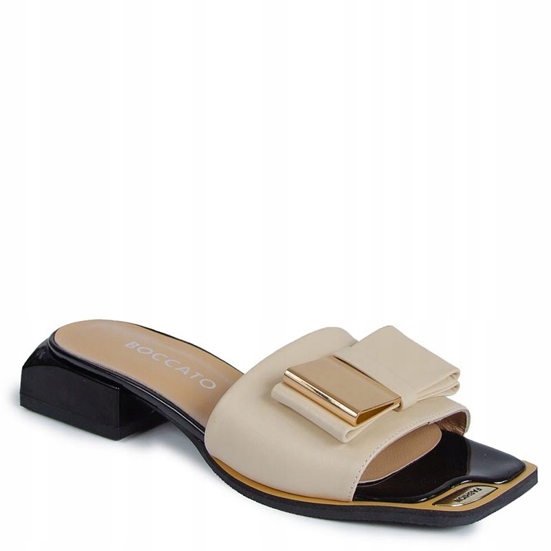 Boccato 603.610 Béžové Kožené Nazouváky S Ozdobou 36