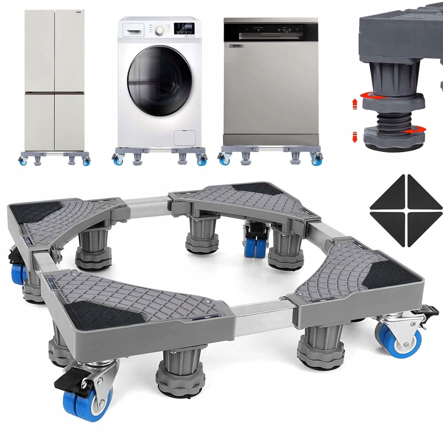 Teleskopowy Stojak 42-66CM Pod Pralkę Suszarkę Zamrażarkę Szafkę