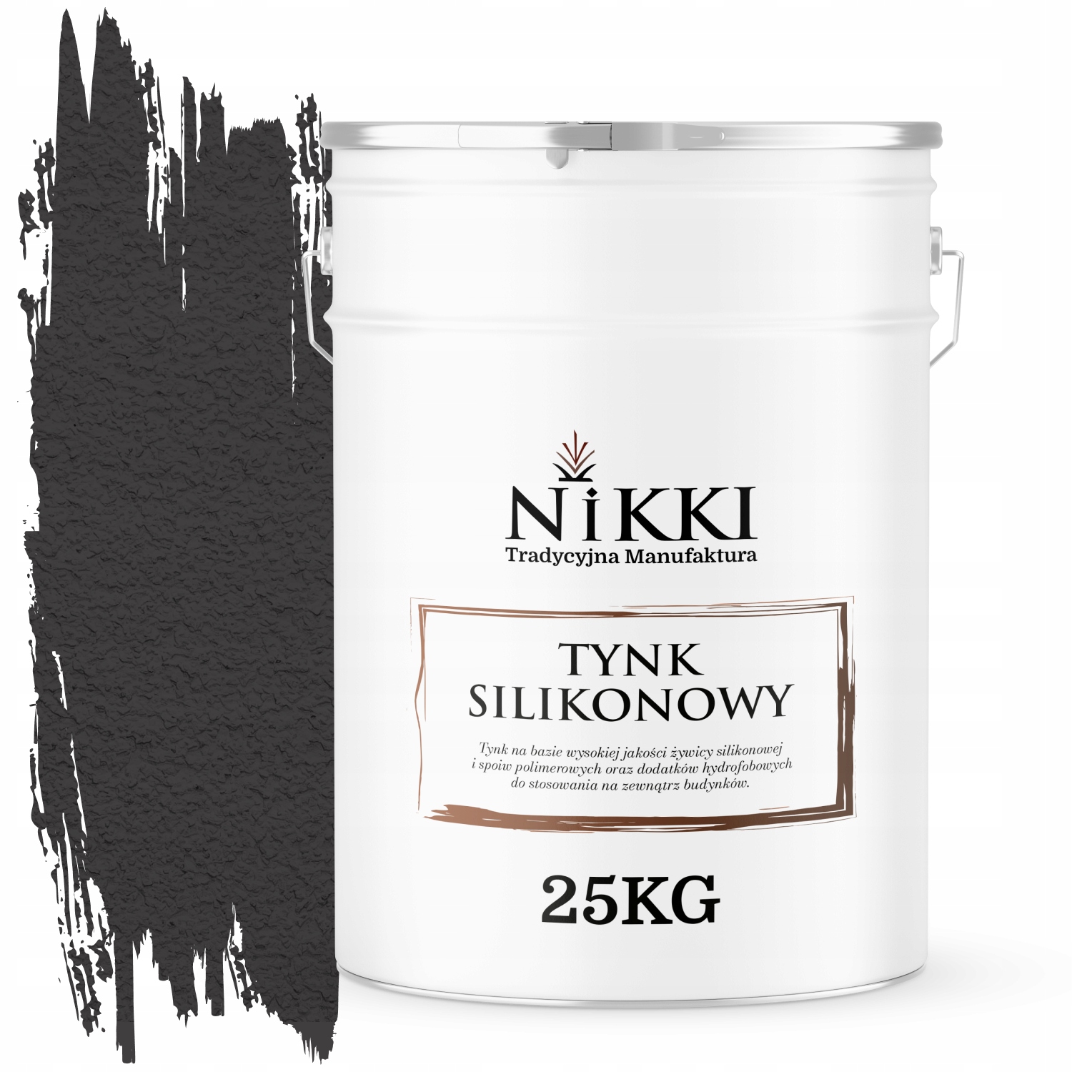 Silikónová Omietka Fasádna Farba Čierna F268 25KG Hrúbka Zrna 2.0mm