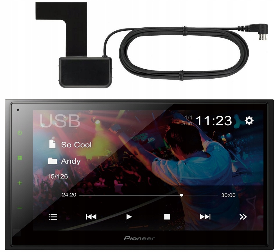 Pioneer DMH-A340DAB Autorádio 2DIN LCD Bluetooth Usb anténa Dab