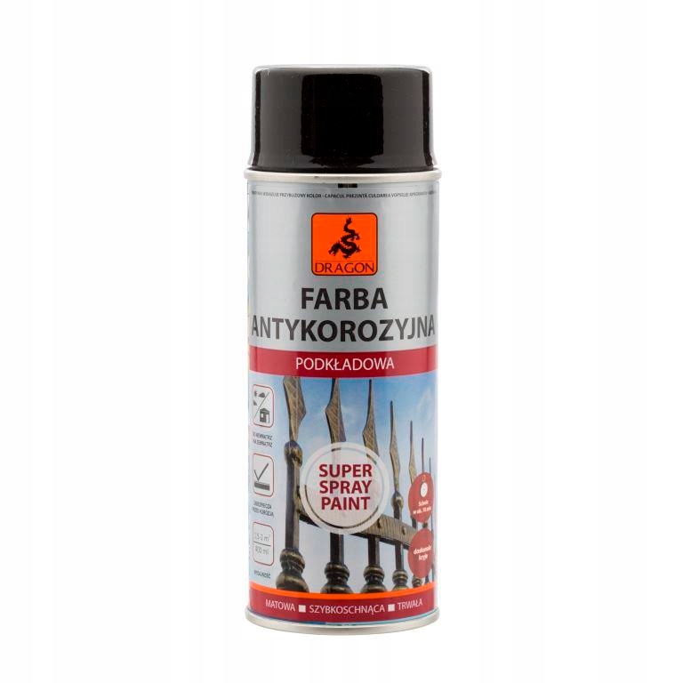 

Farba Antykorozyjna Podkładowa 400 ml Czarna 9011