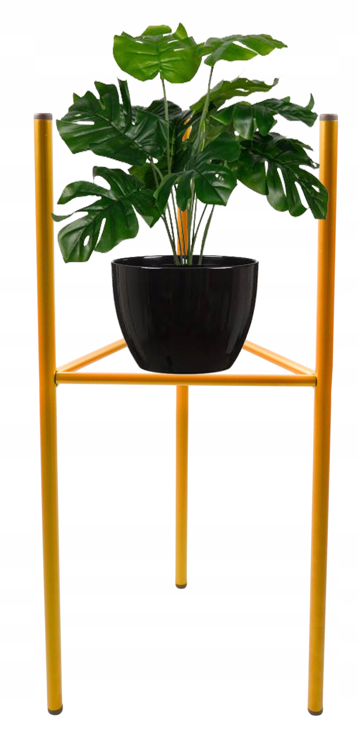 

Kwietnik trójnóg metalowy loft złoty 52cm