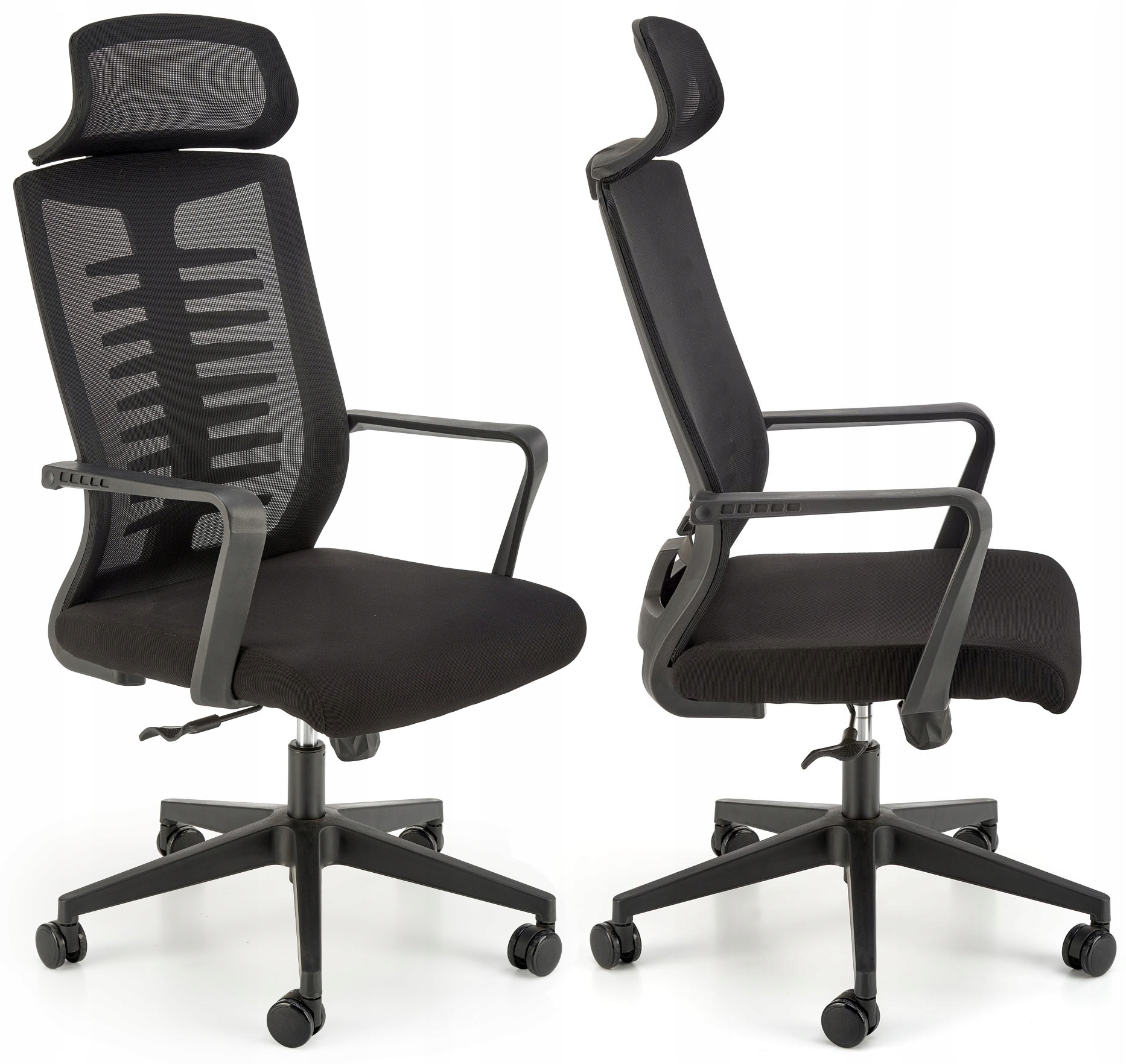 

Fotel Biurowy Obrotowy Fabio Czarny Siatka Halmar