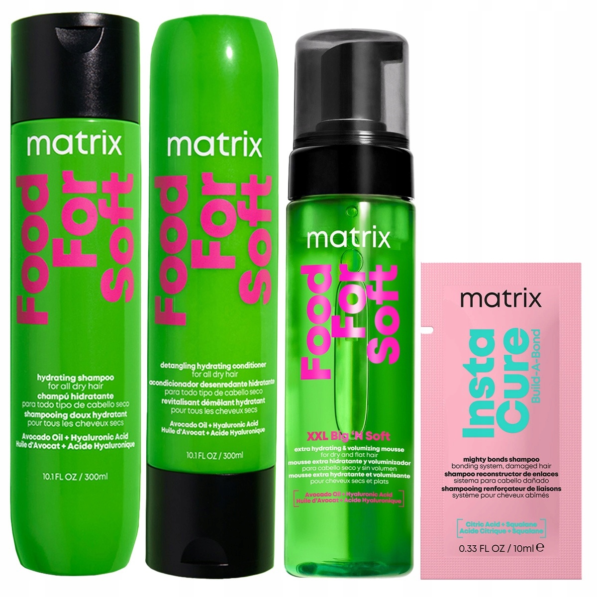 Matrix Food For Soft Šampon Kondicionér 300 ml Pěnová sada pro suché vlasy