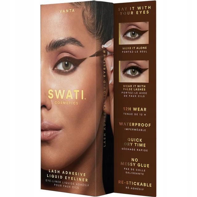 Swati Vanta Lash Adhesive Tekutá Oční Linka Hnědá