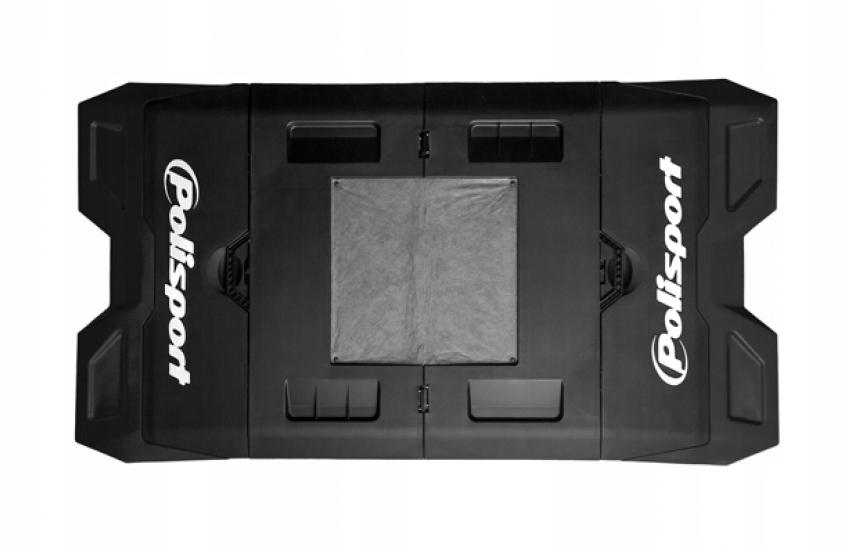 Polisport Podložka Pod Motocykel Cross/enduro Skladacia Plastová Čierna Farba