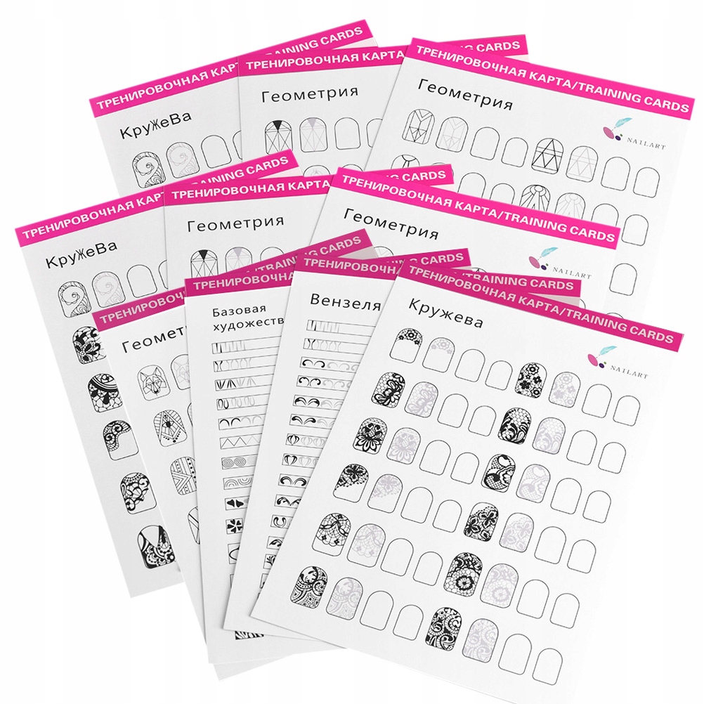 

12 arkuszy Manicure szkolenia