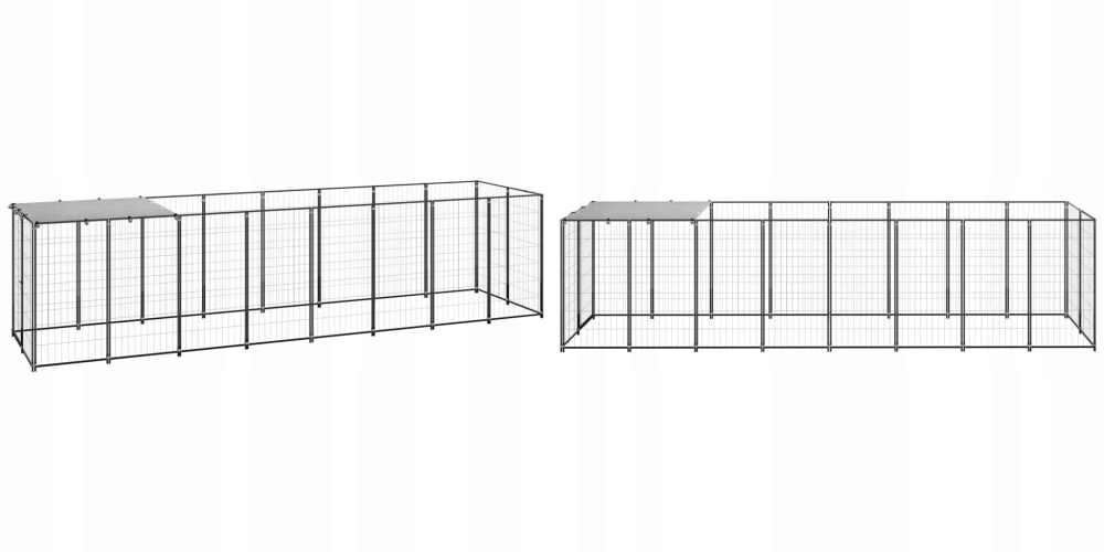 Levně Černá, Kotec pro psa, 84 m², 4, ocelová