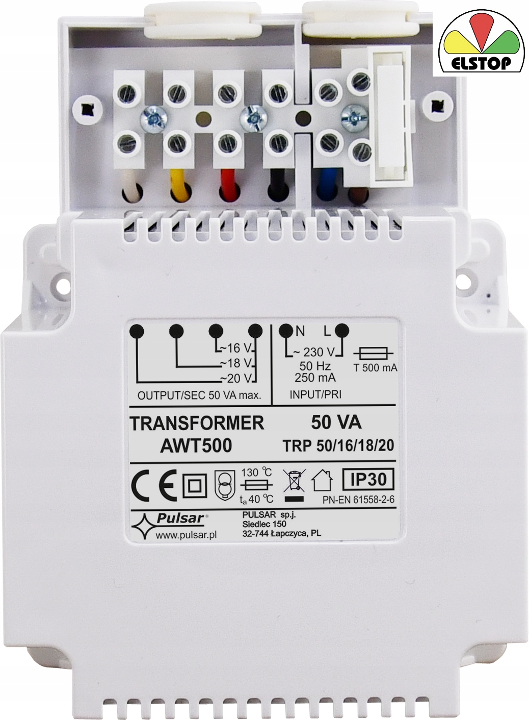 Transformator Pulsar AWT500 TRP50VA/16V/18V/20V Stan opakowania oryginalne