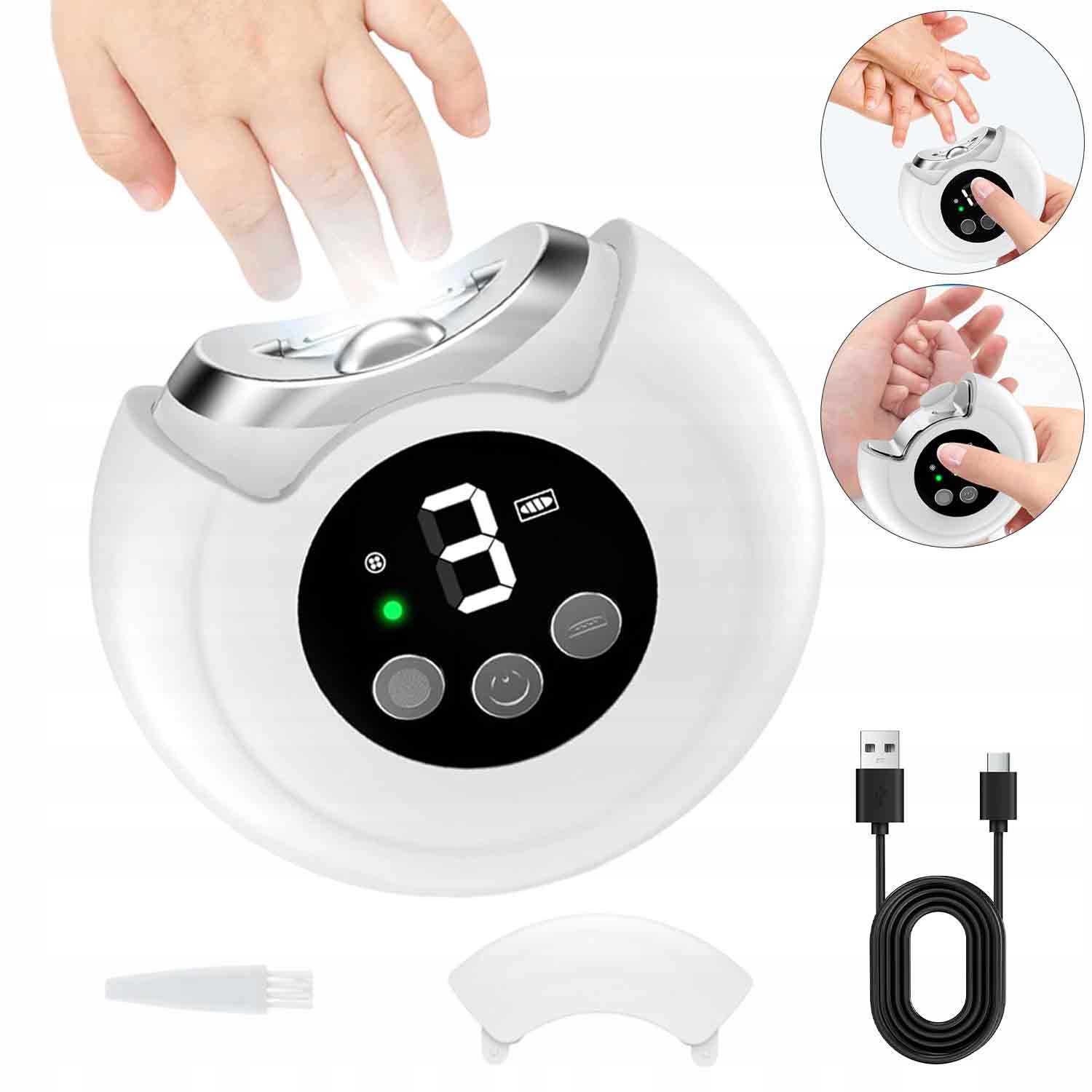 Elektrický Kleštičky Na Nehty S 3 Rychlostmi Pro Dospělé Seniory, Dobíjecí