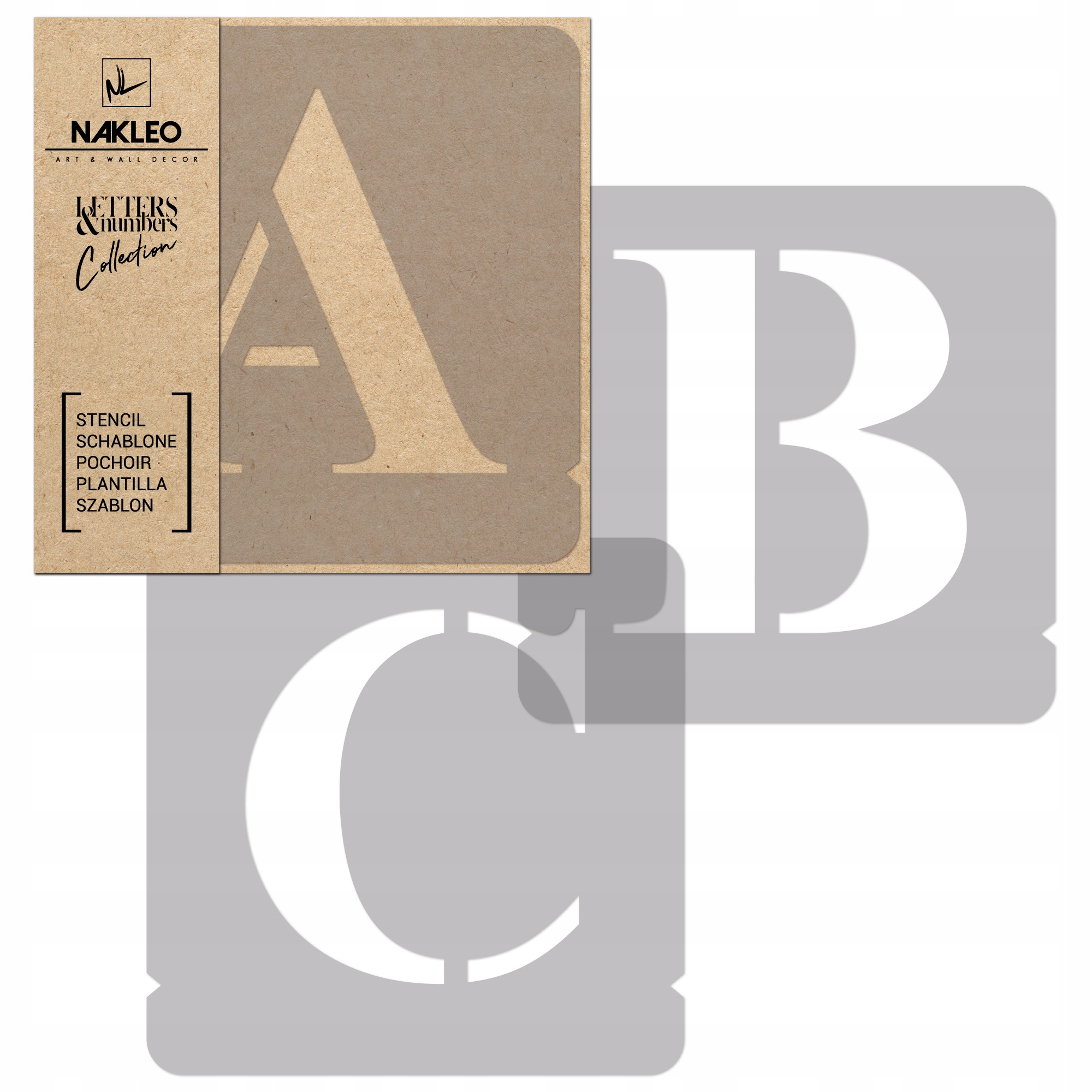 Szablon WIELORAZOWY // zestaw LITER i CYFR / 25 cm