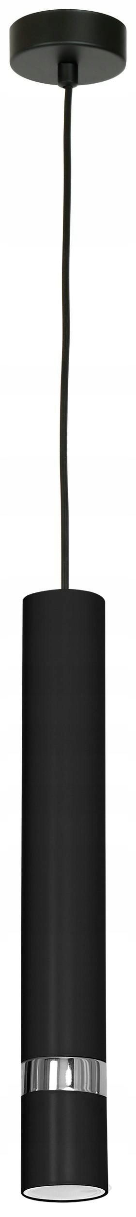 Závěsná lampa Reno Černá Stříbrná 1xGU10 stropní trubka nastavitelná výška