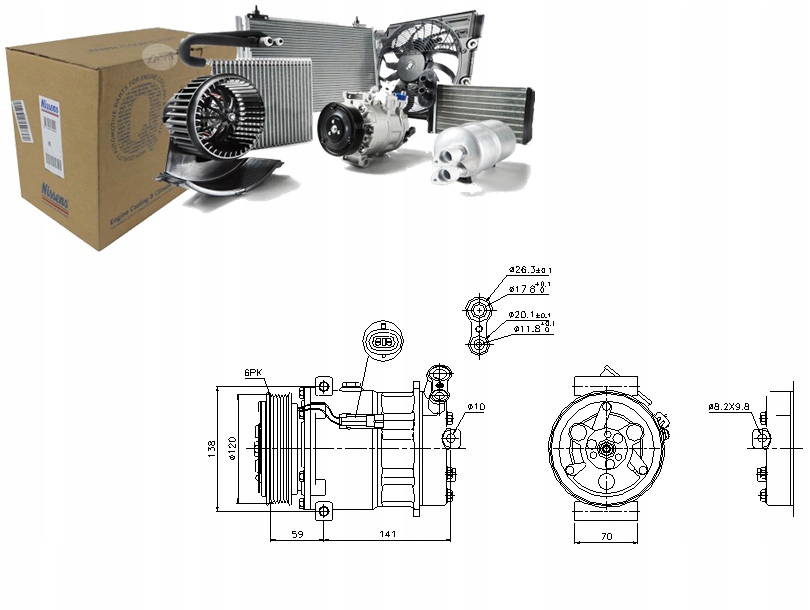 NIS89124 Компрессор кондиционера Cadillac BLS