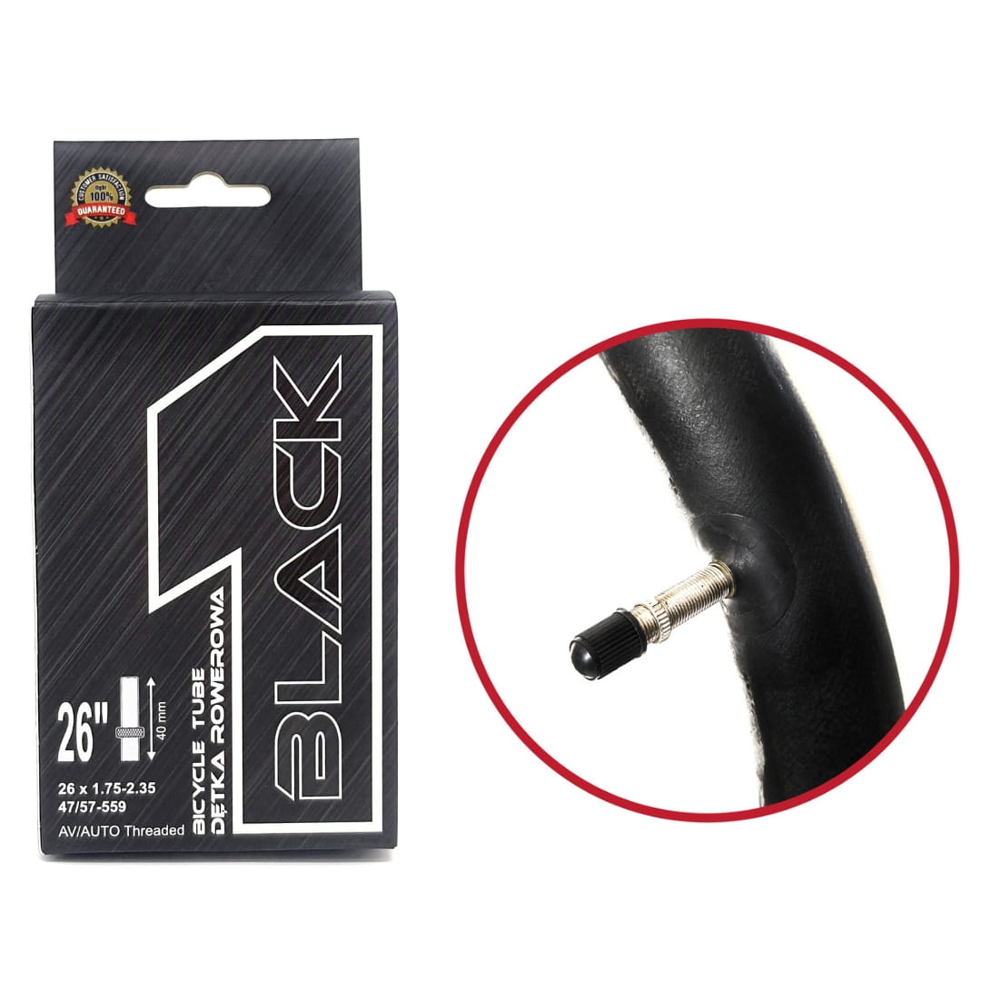 

Dętka Black1 26x1.75-2.35 47/57-559 AV40 mm