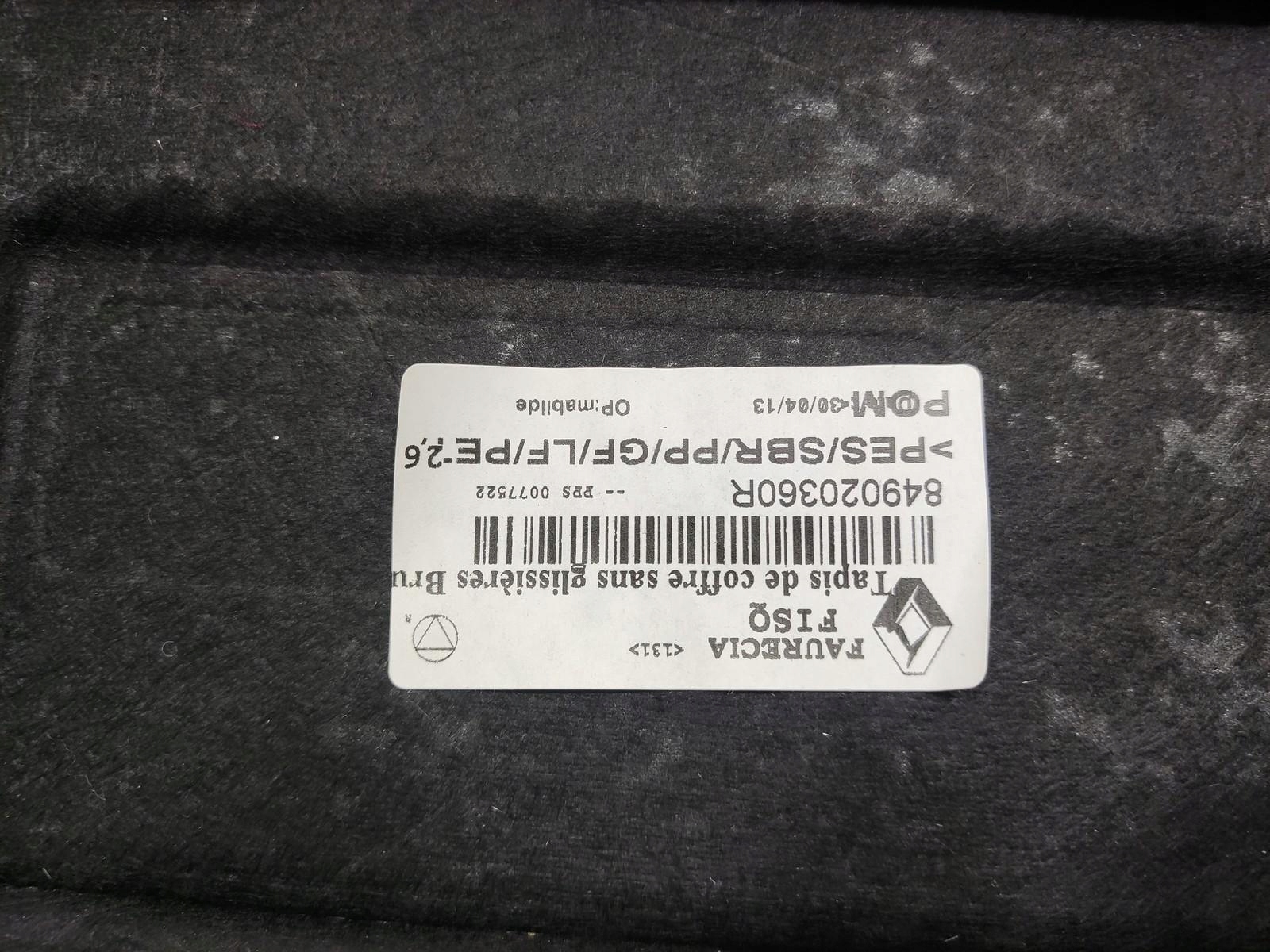 floor mats boot RENAULT SCENIC III LIFT 2013-2016 849020360R