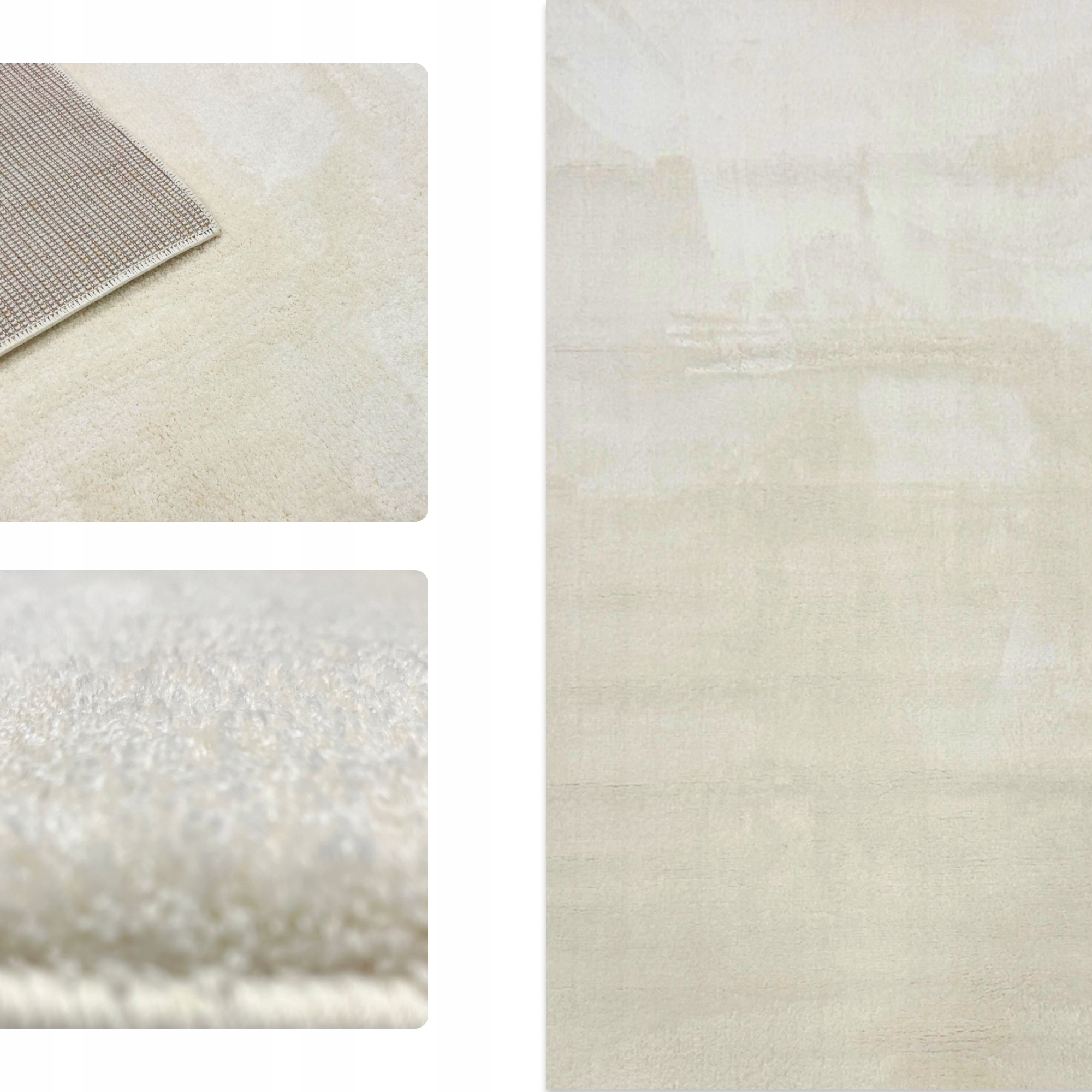 Koberec Bílý Mikro Shaggy 80x150 cm Nadýchaný Moderní do obývacího pokoje a ložnice