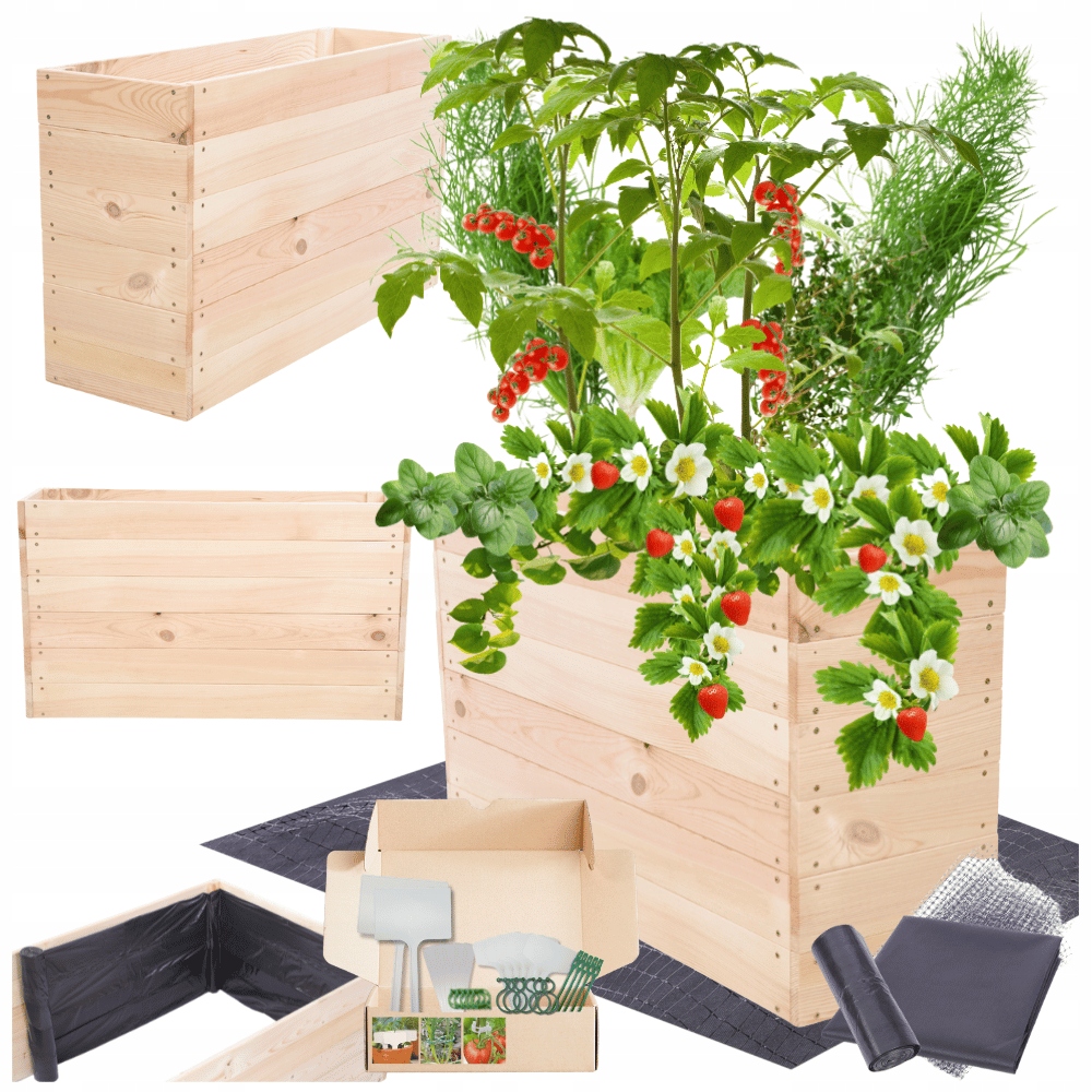 Zeleninový Záhon truhla pařeniště květináč záhon vyvýšený impregnát 54x100x30