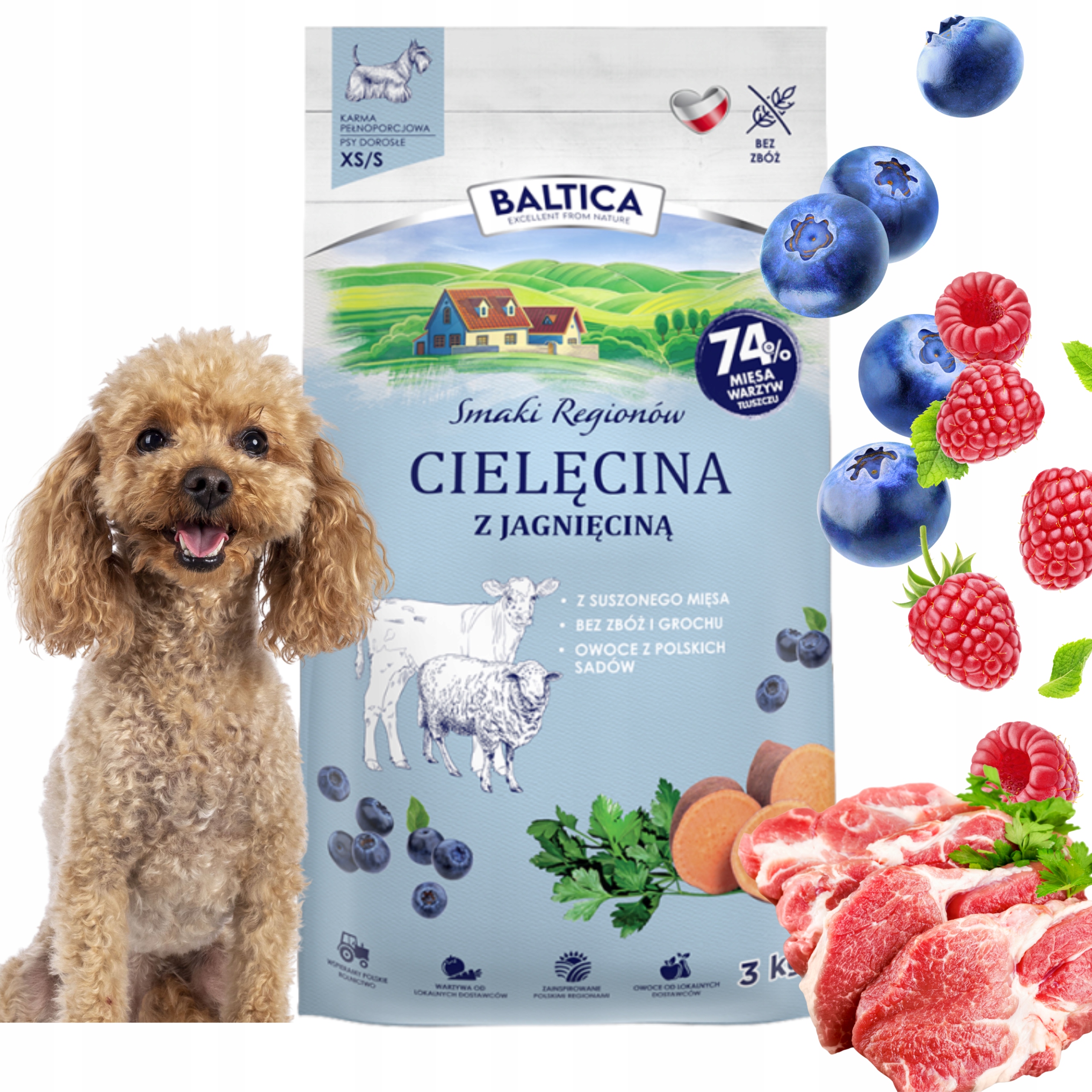 Baltica Cielęcina z jagnięciną Xs/s 3kg