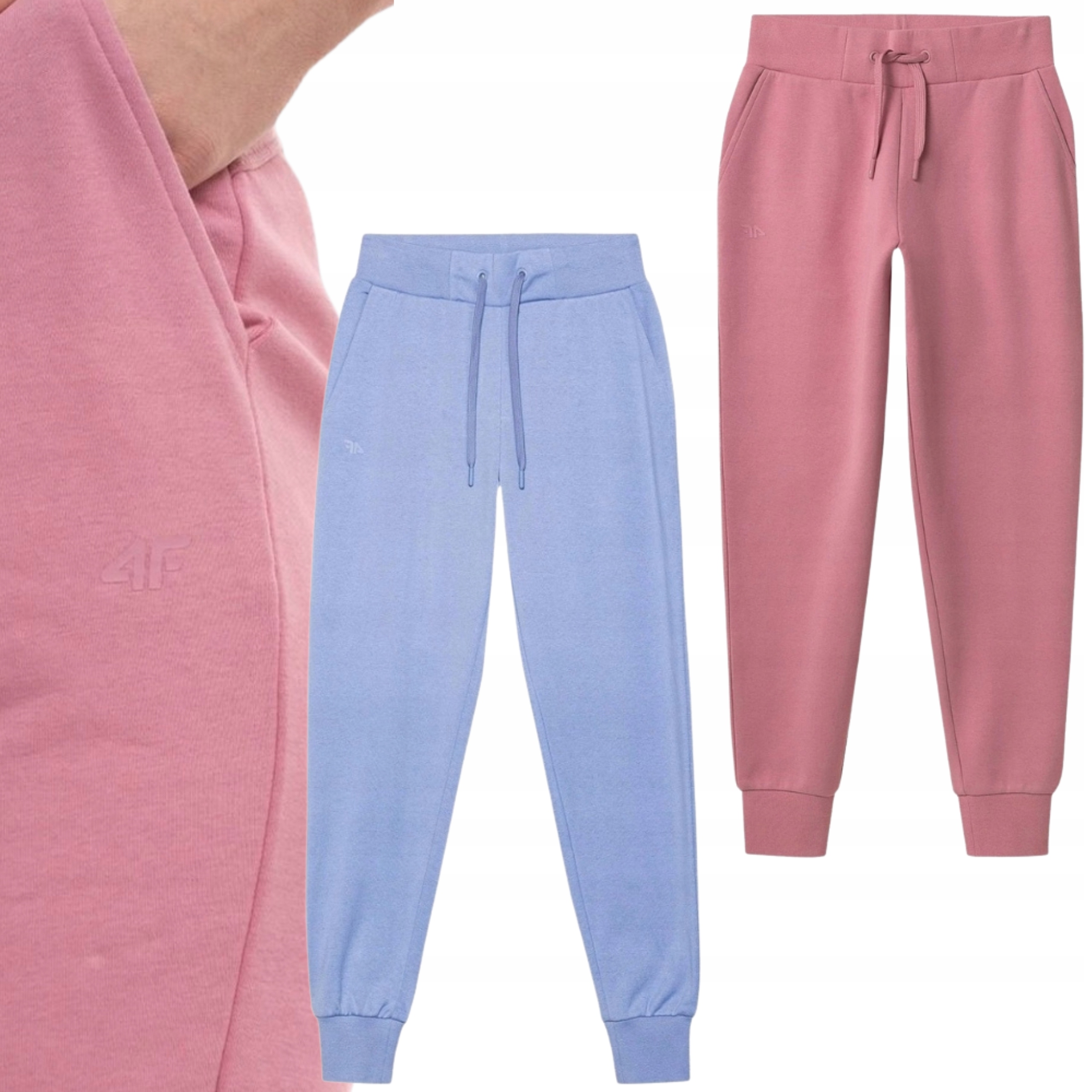 Sada 2-BALENÍ Teplákové Kalhoty Dámské Joggery 4F Bavlněné Módní L