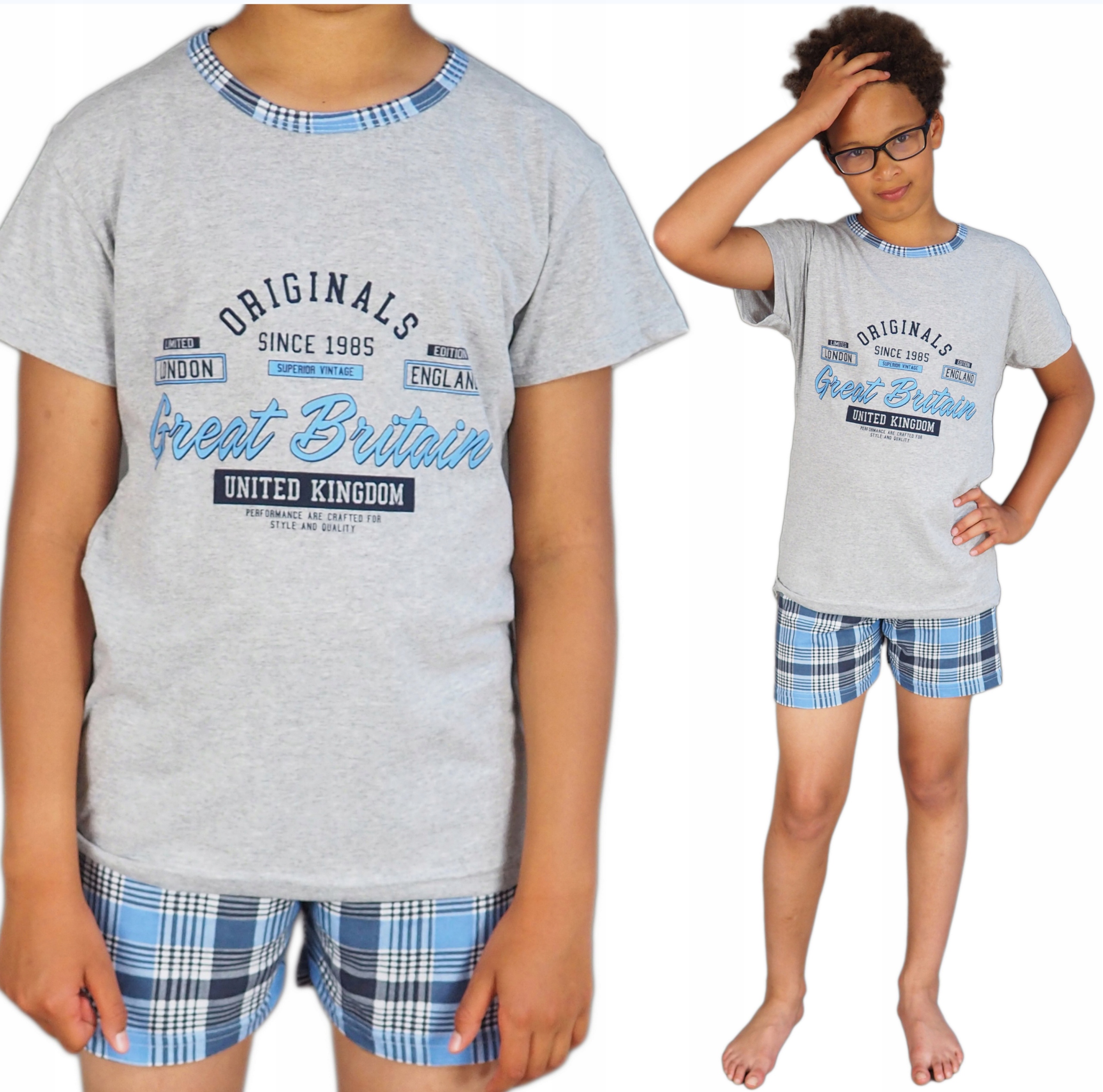 

Piżama młodzieżowa 176/182 (XXL) szorty Krata gift